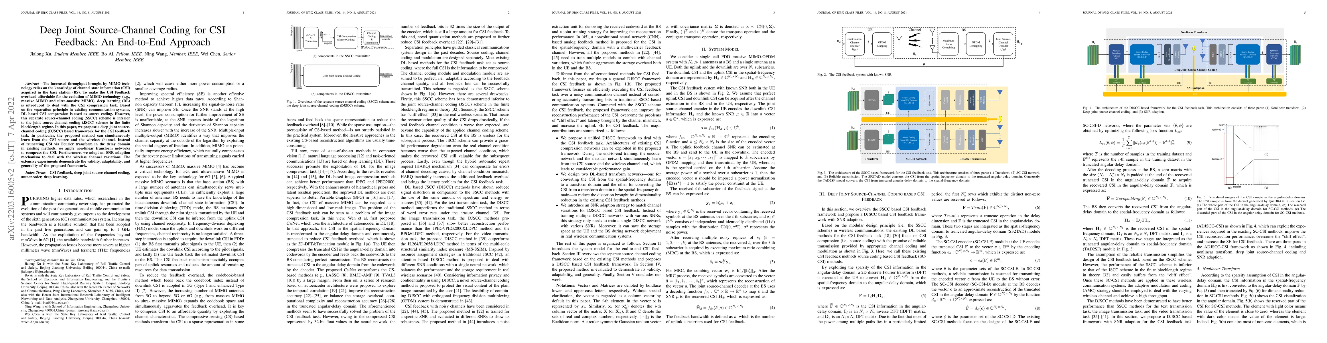 Thumbnail for Deep Joint Source-Channel Coding for CSI Feedback: An End-to-End
  Approach