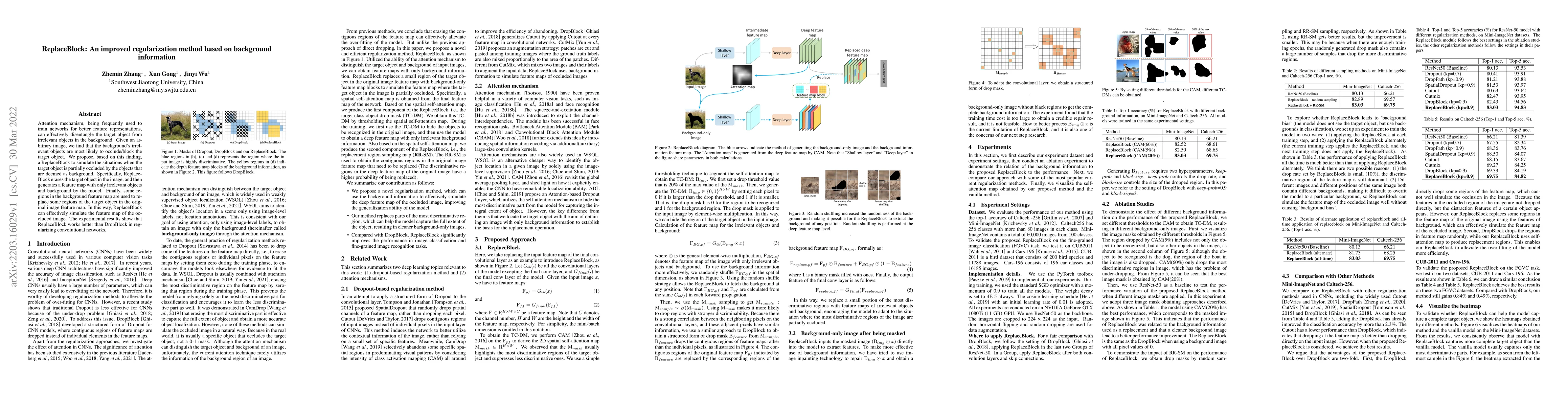 Thumbnail for ReplaceBlock: An improved regularization method based on background
  information
