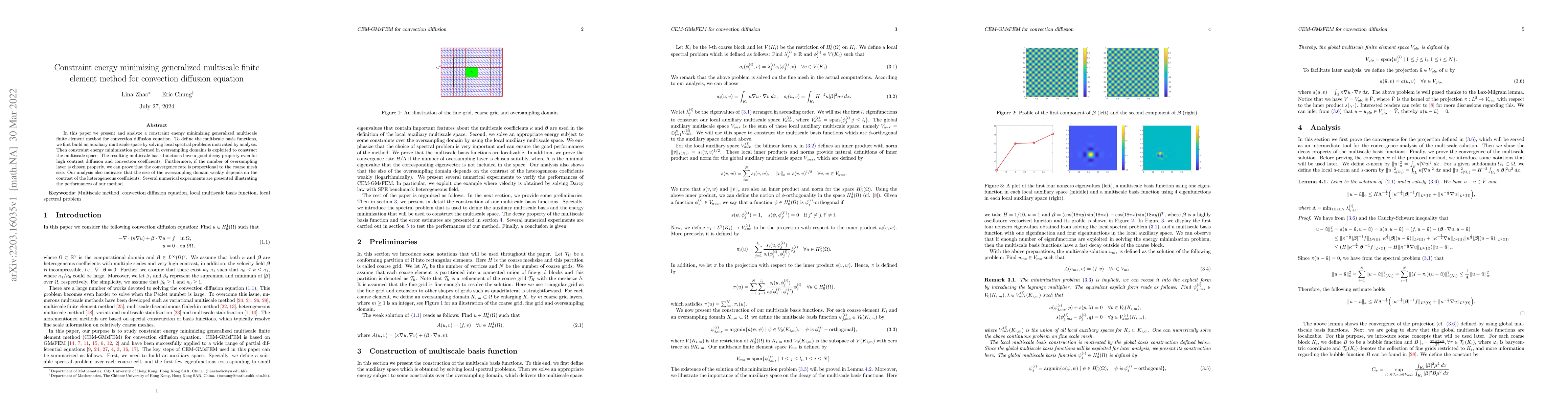 Thumbnail for Constraint energy minimizing generalized multiscale finite element
  method for convection diffusion equation