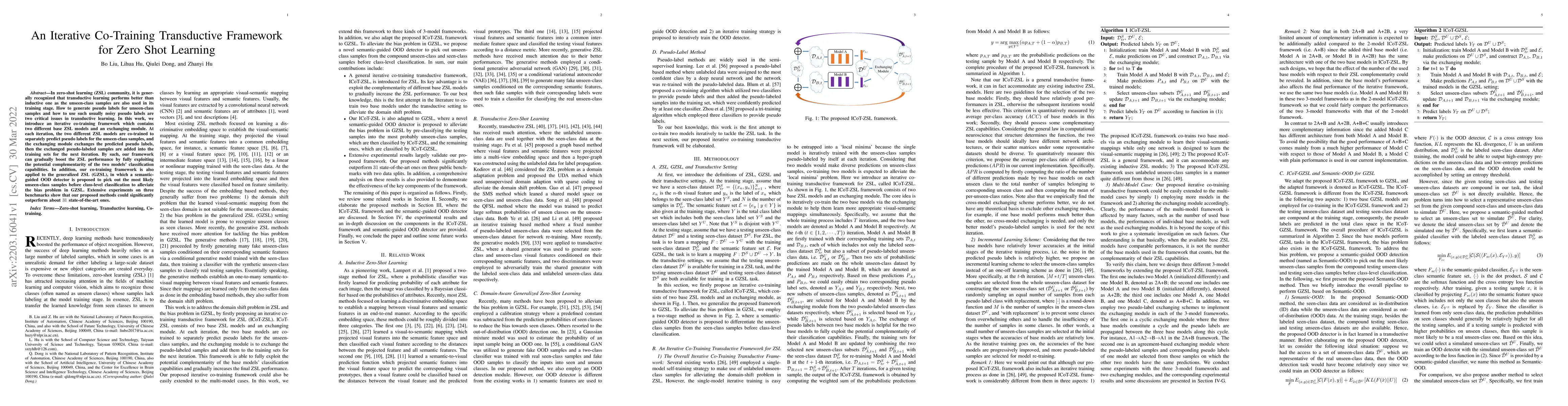 Thumbnail for An Iterative Co-Training Transductive Framework for Zero Shot Learning