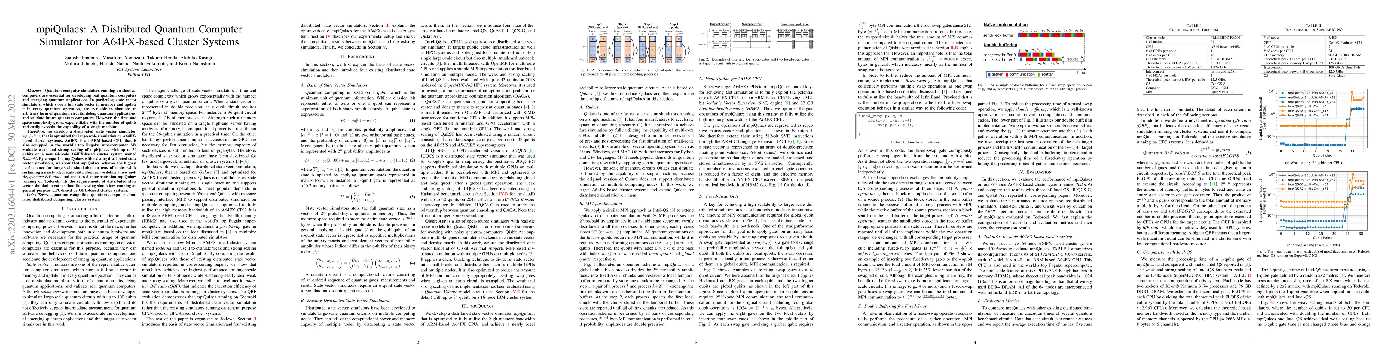 Thumbnail for mpiQulacs: A Distributed Quantum Computer Simulator for A64FX-based
  Cluster Systems
