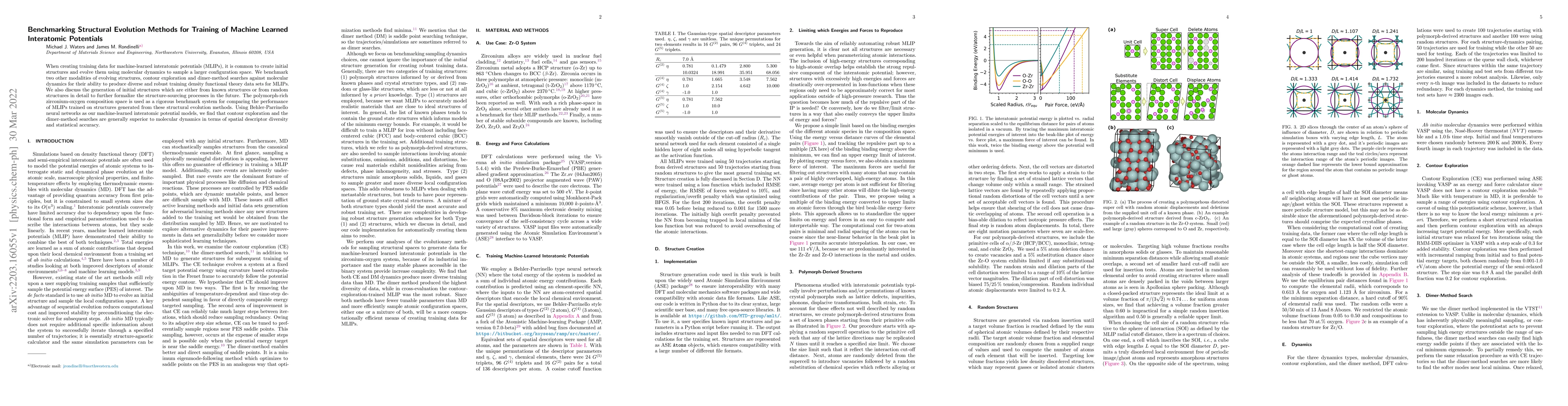 Thumbnail for Benchmarking Structural Evolution Methods for Training of Machine
  Learned Interatomic Potentials