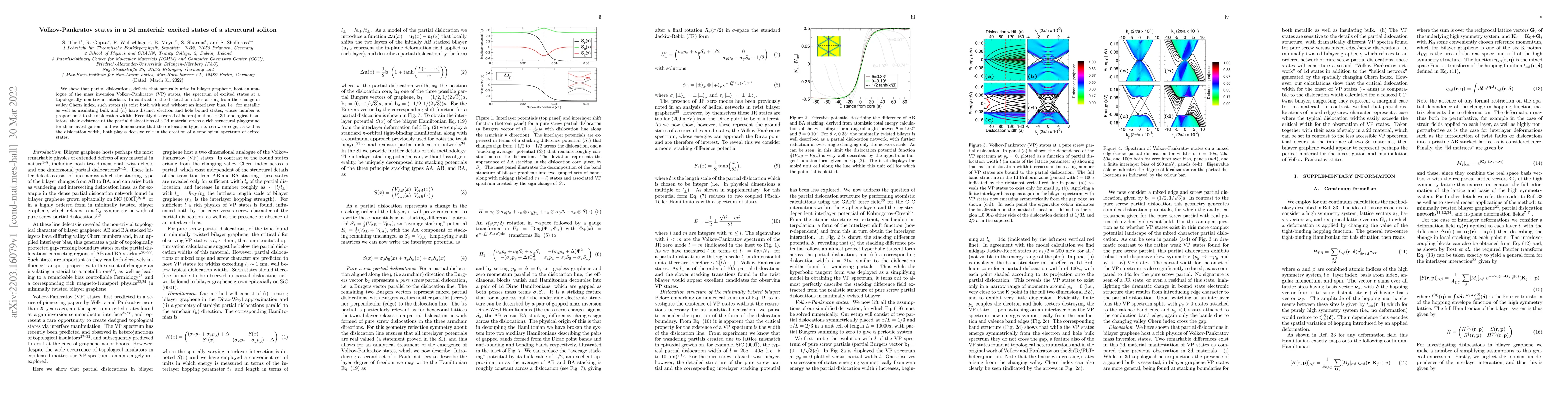 Thumbnail for Volkov-Pankratov states in a 2d material: excited states of a structural
  soliton