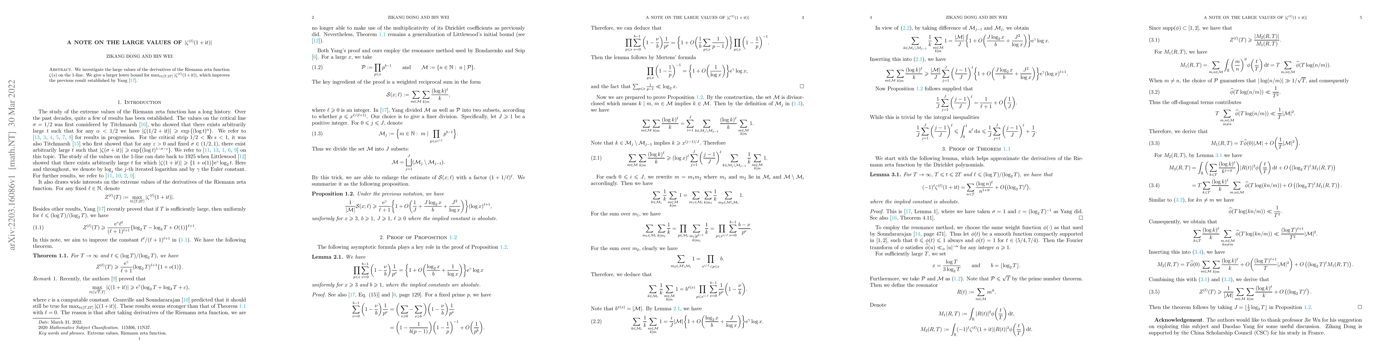 Thumbnail for A note on the large values of $|\zeta^{(\ell)}(1+{\rm i}t)|$