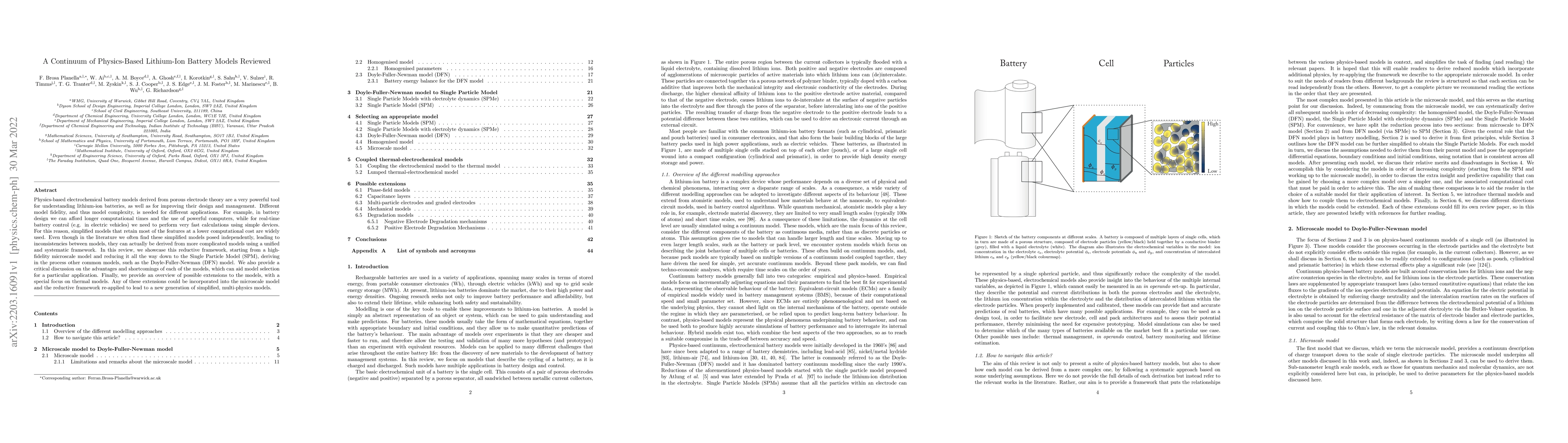 Thumbnail for A Continuum of Physics-Based Lithium-Ion Battery Models Reviewed
