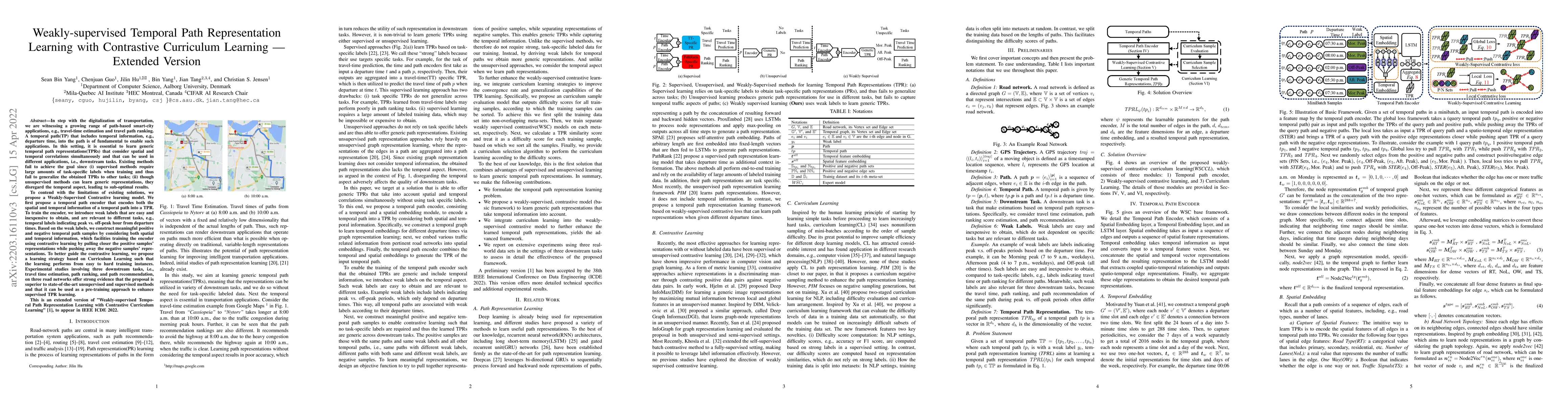 Thumbnail for Weakly-supervised Temporal Path Representation Learning with Contrastive
  Curriculum Learning -- Extended Version