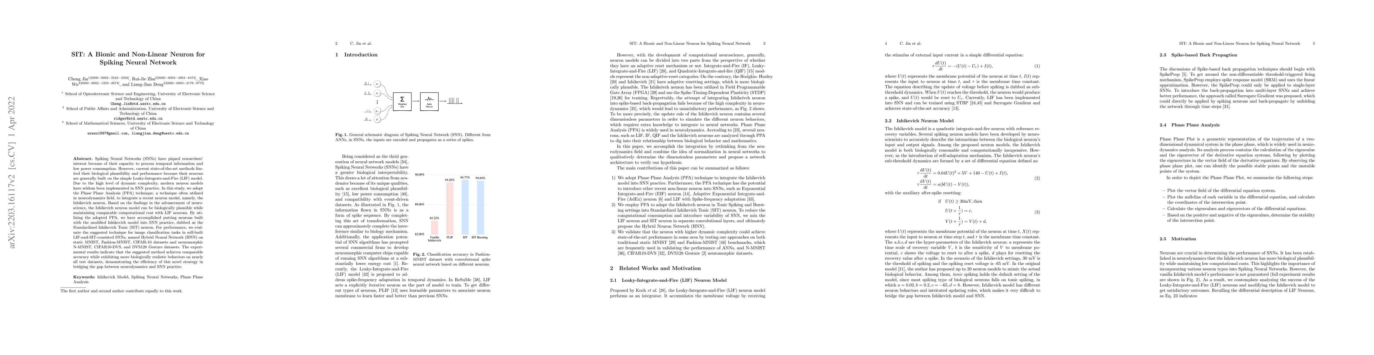 Thumbnail for SIT: A Bionic and Non-Linear Neuron for Spiking Neural Network