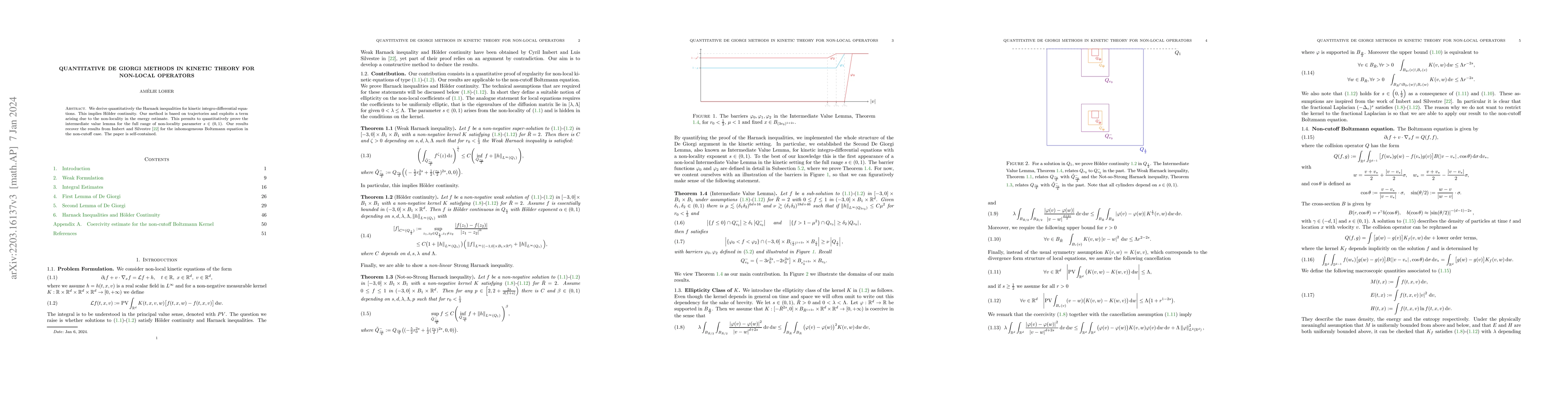 Thumbnail for Quantitative De Giorgi methods in kinetic theory for non-local operators