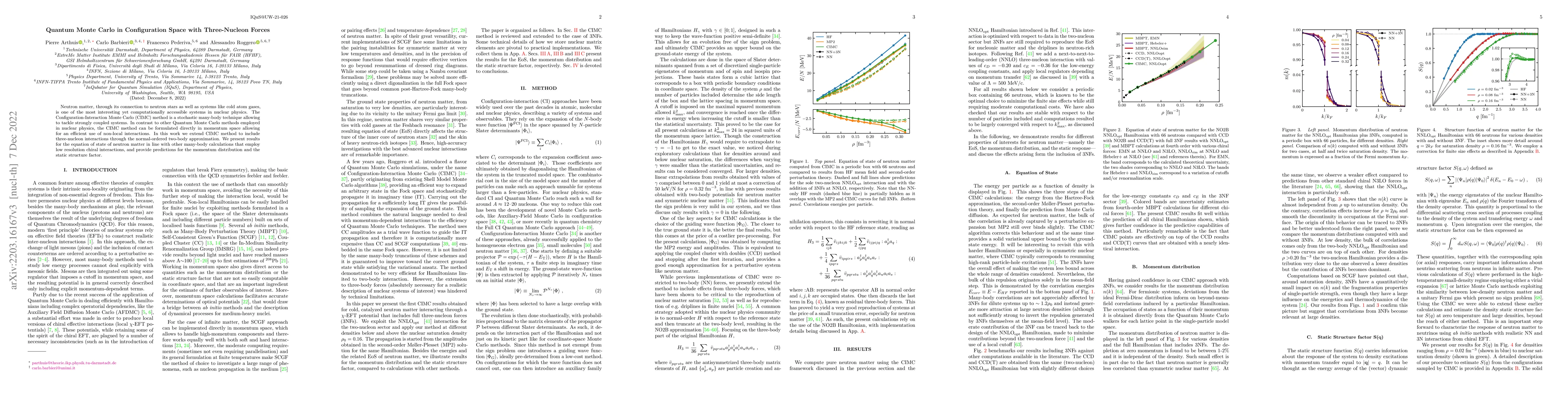 Thumbnail for Quantum Monte Carlo in Configuration Space with Three-Nucleon Forces