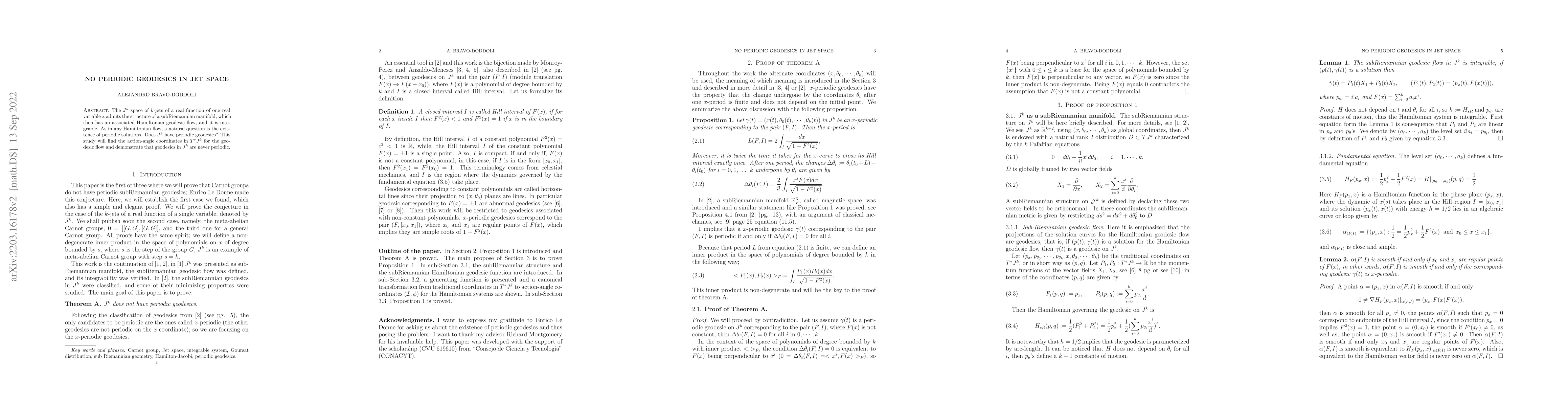 Thumbnail for No Periodic Geodesics in Jet Space