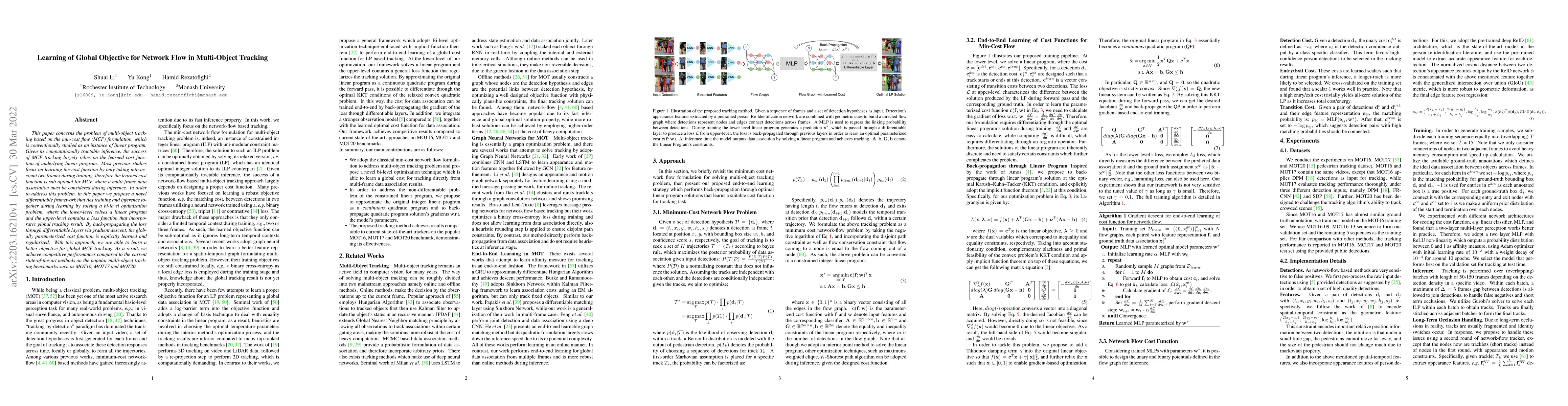 Thumbnail for Learning of Global Objective for Network Flow in Multi-Object Tracking
