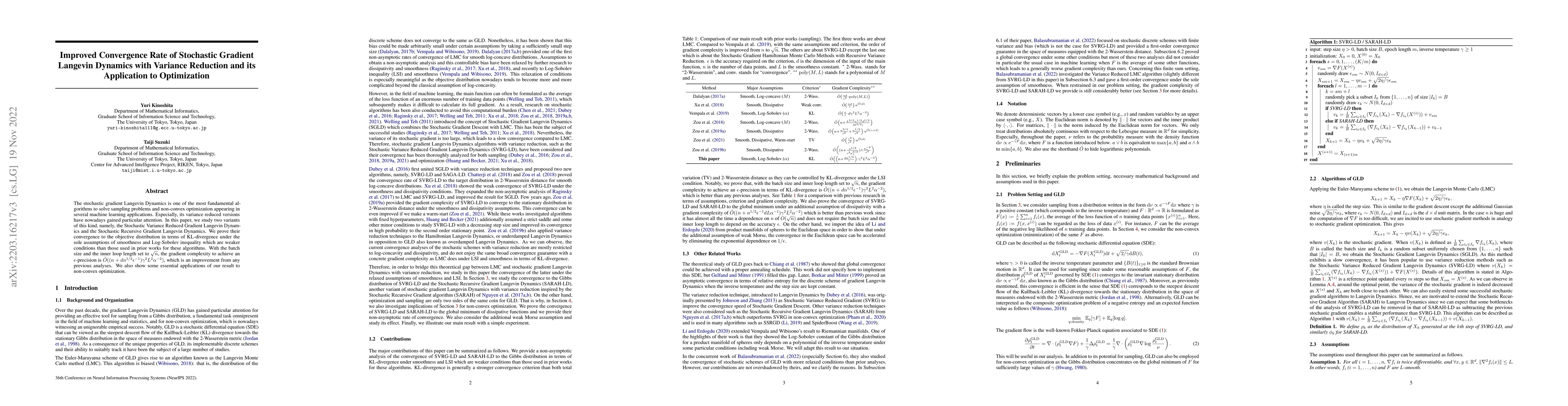 Thumbnail for Improved Convergence Rate of Stochastic Gradient Langevin Dynamics with
  Variance Reduction and its Application to Optimization