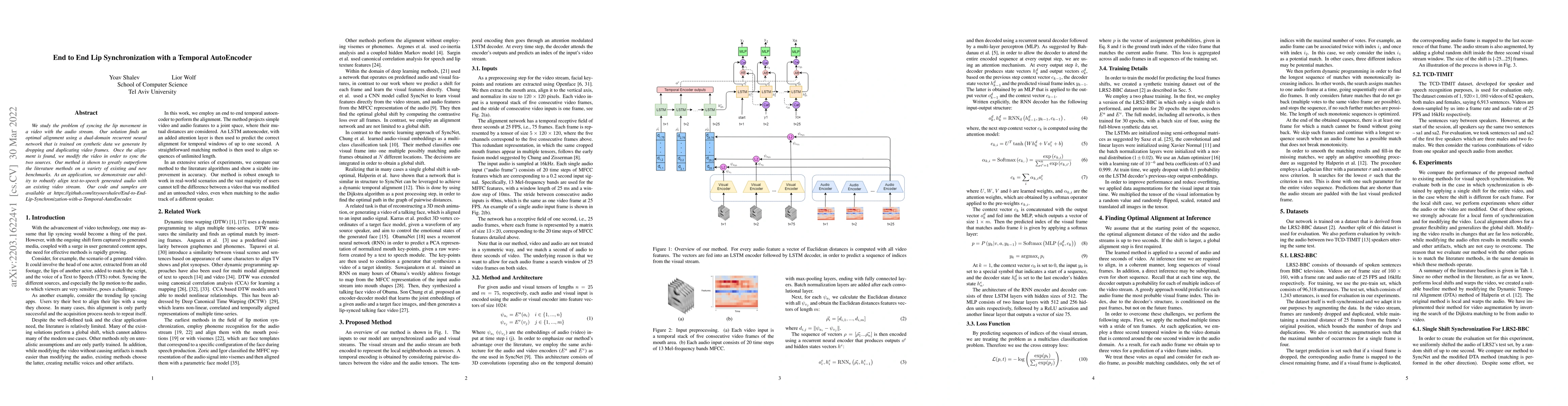 Thumbnail for End to End Lip Synchronization with a Temporal AutoEncoder