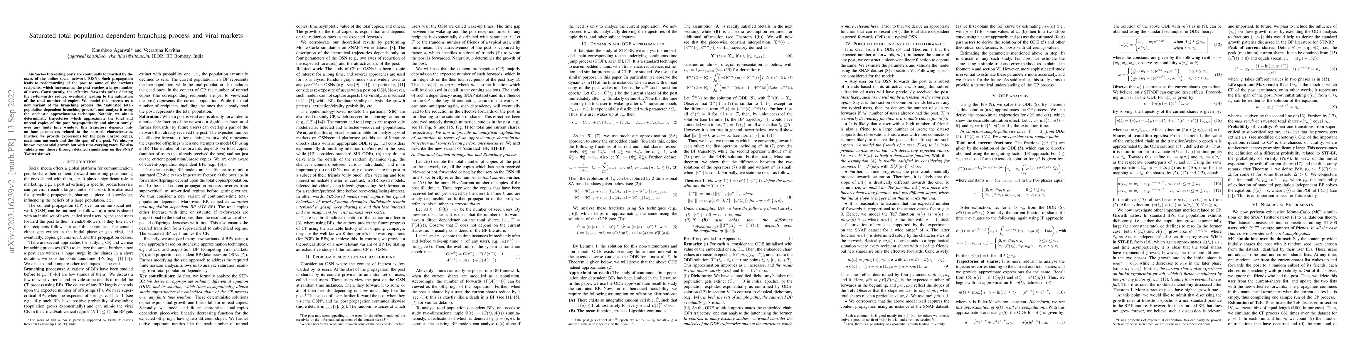 Thumbnail for Saturated total-population dependent branching process and viral markets