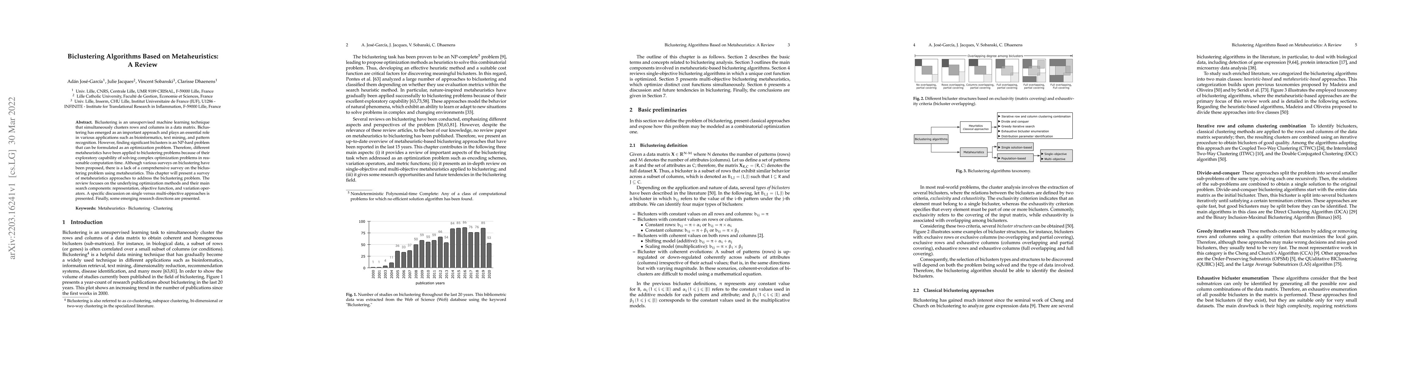Thumbnail for Biclustering Algorithms Based on Metaheuristics: A Review