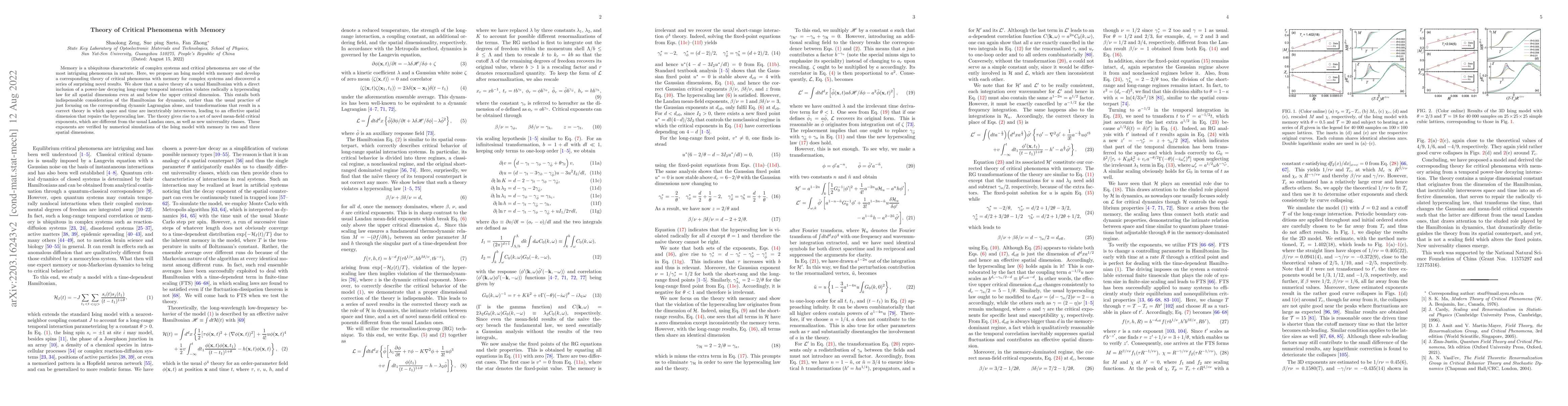 Thumbnail for Theory of Critical Phenomena with Memory
