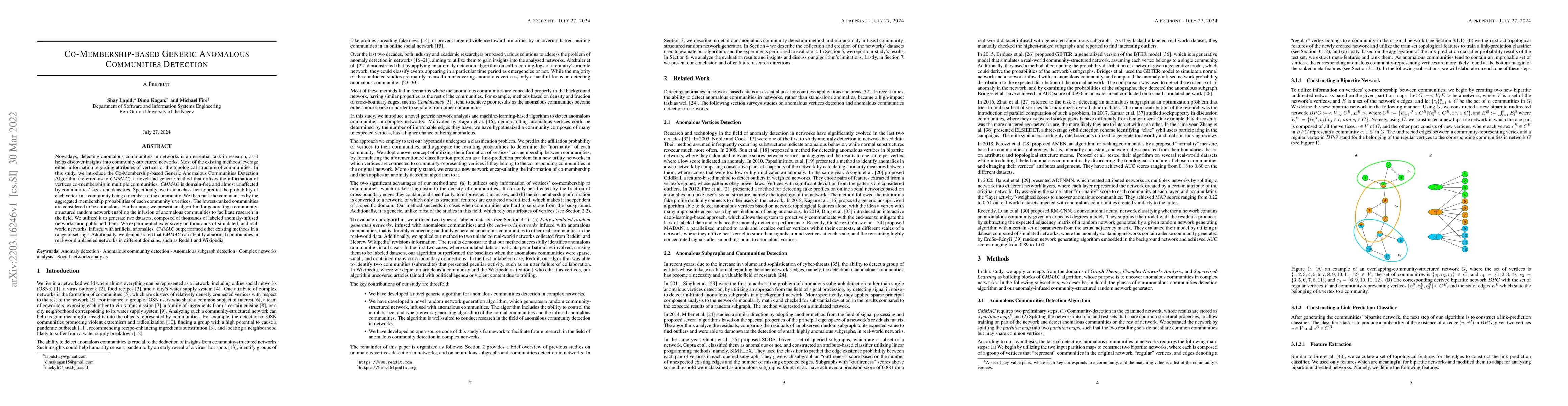 Thumbnail for Co-Membership-based Generic Anomalous Communities Detection