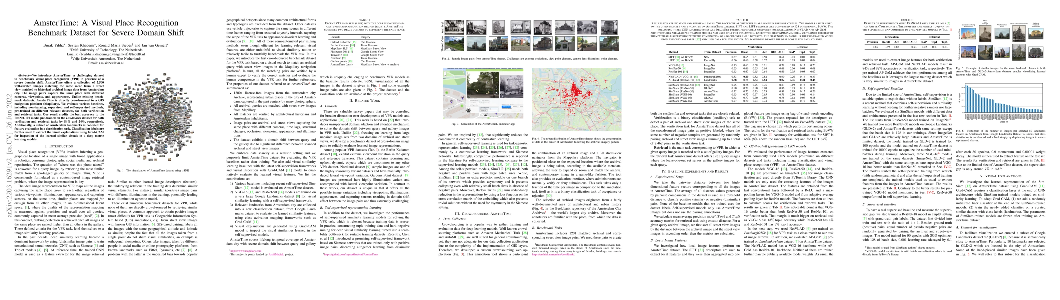Thumbnail for AmsterTime: A Visual Place Recognition Benchmark Dataset for Severe
  Domain Shift