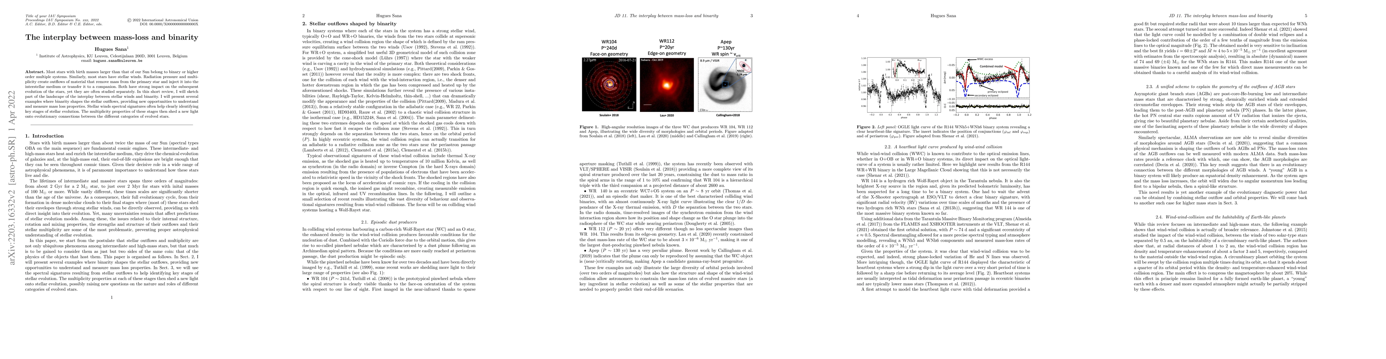 Thumbnail for The interplay between mass-loss and binarity