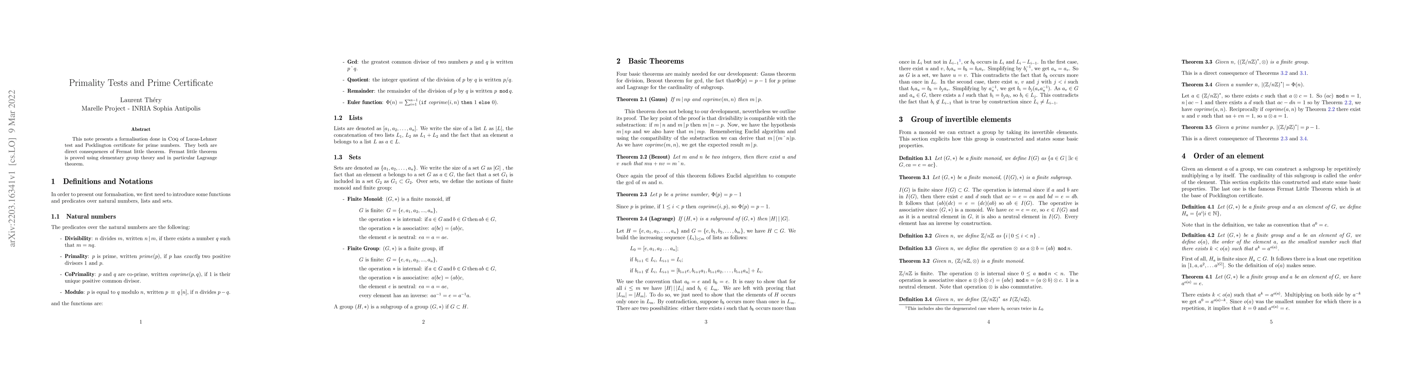 Thumbnail for Primality Tests and Prime Certificate