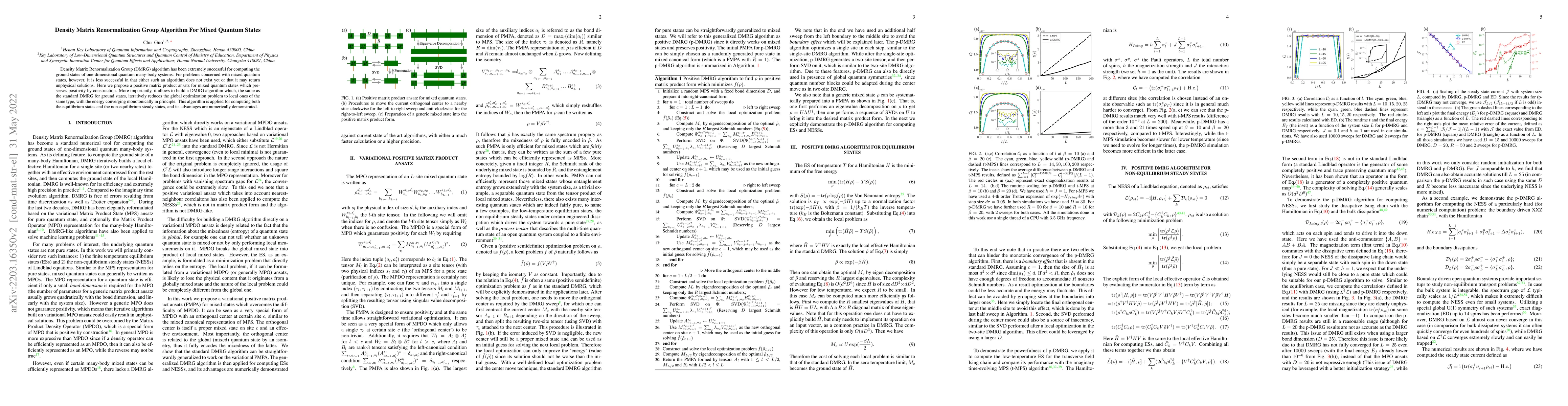 Thumbnail for Density Matrix Renormalization Group Algorithm For Mixed Quantum States