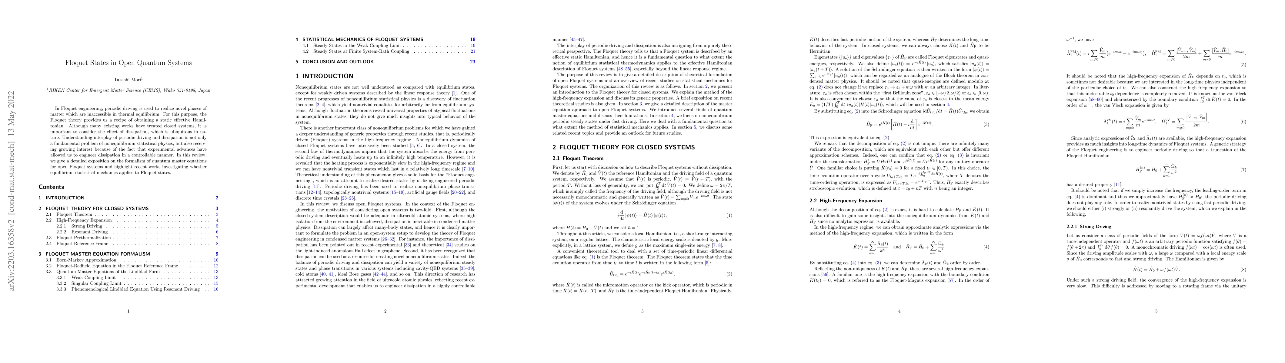 Thumbnail for Floquet States in Open Quantum Systems