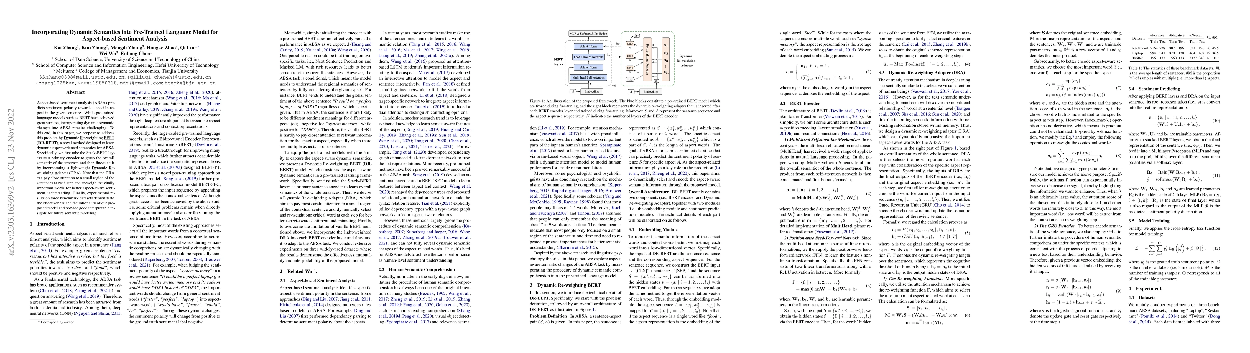 Thumbnail for Incorporating Dynamic Semantics into Pre-Trained Language Model for
  Aspect-based Sentiment Analysis