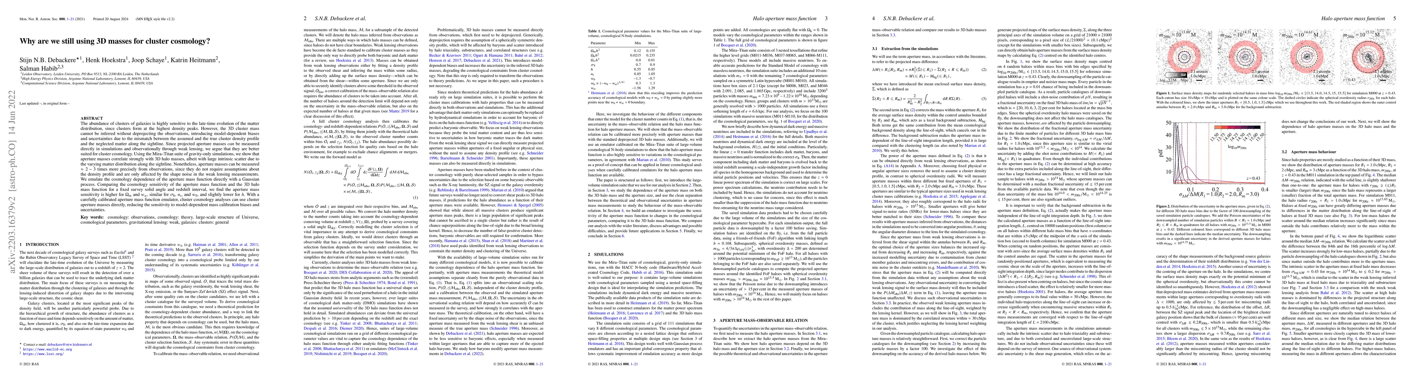 Thumbnail for Why are we still using 3D masses for cluster cosmology?