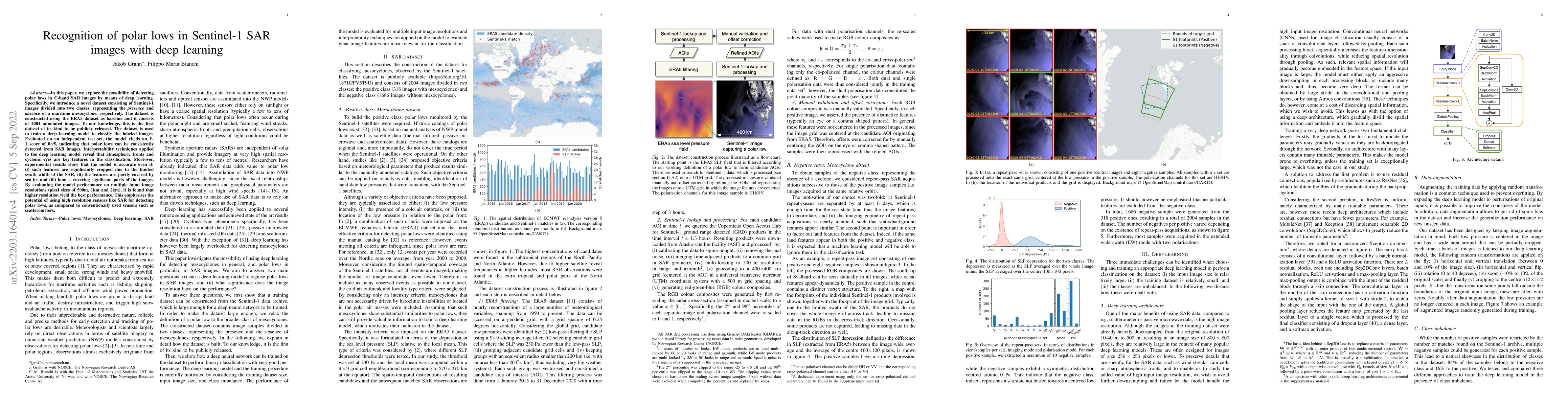 Thumbnail for Recognition of polar lows in Sentinel-1 SAR images with deep learning