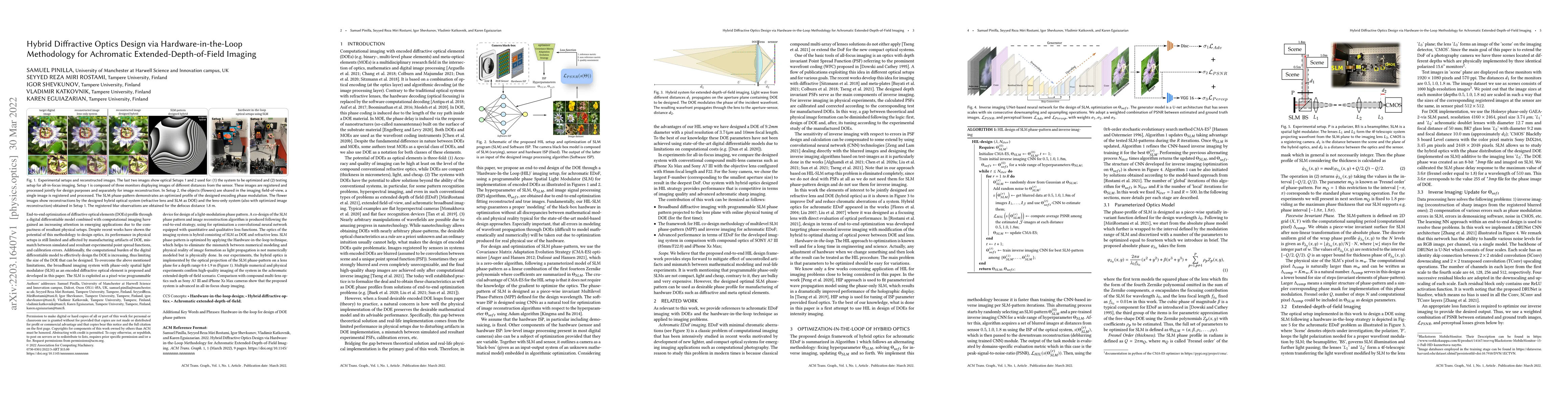 Thumbnail for Hybrid Diffractive Optics Design via Hardware-in-the-Loop Methodology
  for Achromatic Extended-Depth-of-Field Imaging
