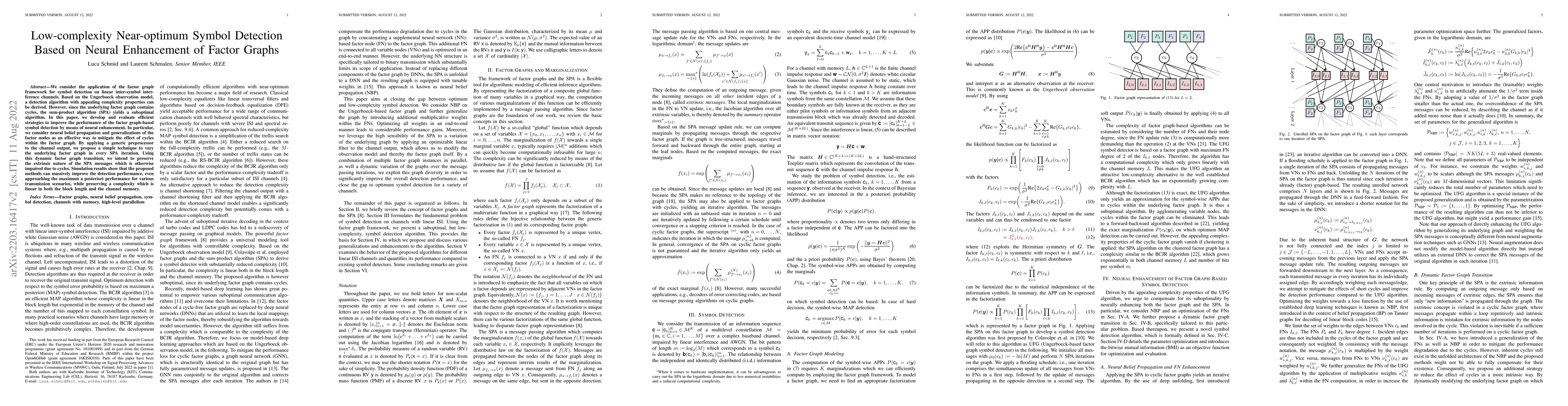 Thumbnail for Low-complexity Near-optimum Symbol Detection Based on Neural Enhancement
  of Factor Graphs