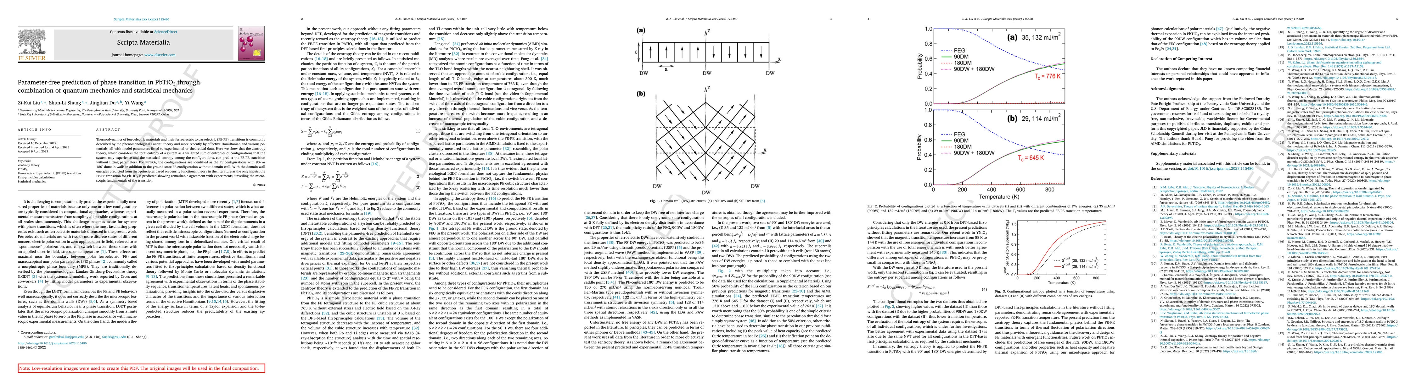Thumbnail for Parameter-free prediction of phase transition in PbTiO3 through
  combination of quantum mechanics and statistical mechanics
