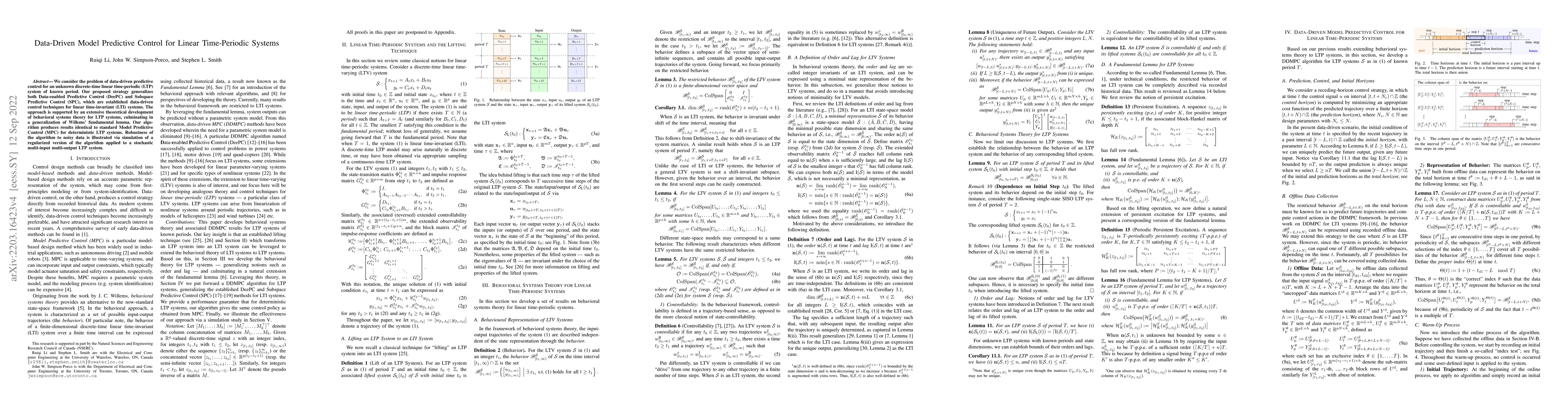 Thumbnail for Data-Driven Model Predictive Control for Linear Time-Periodic Systems