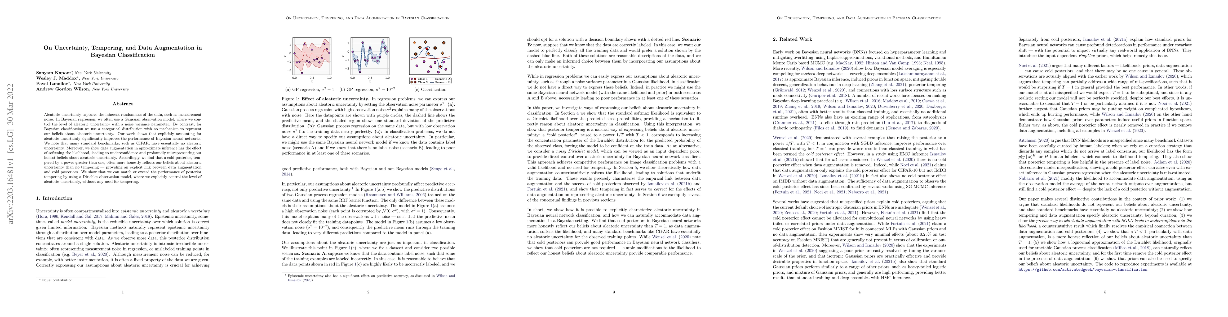 Thumbnail for On Uncertainty, Tempering, and Data Augmentation in Bayesian
  Classification