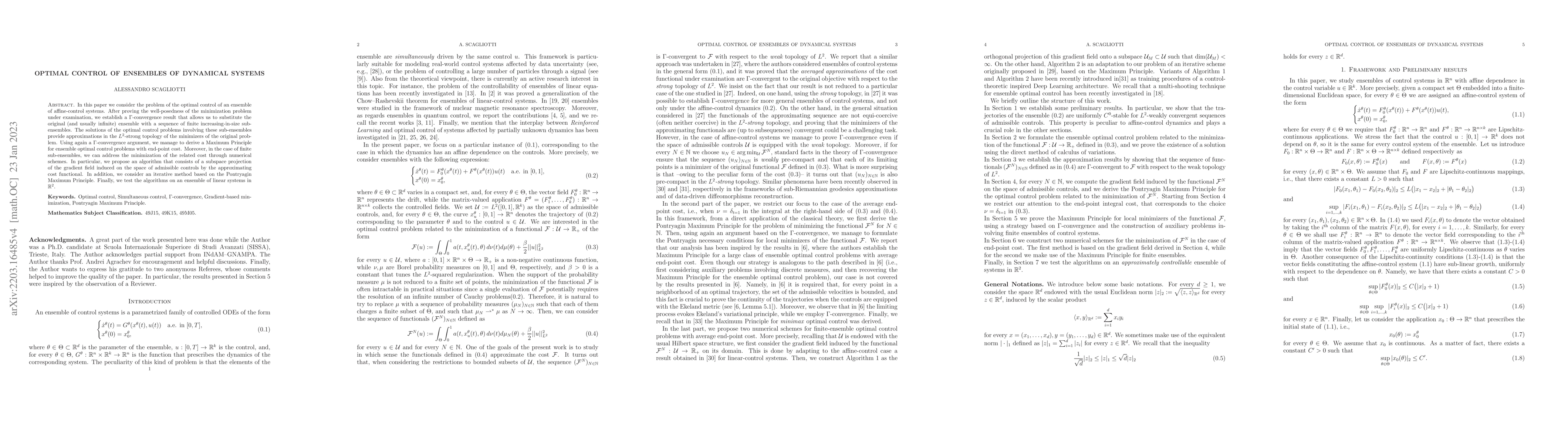 Thumbnail for Optimal Control of ensembles of dynamical systems