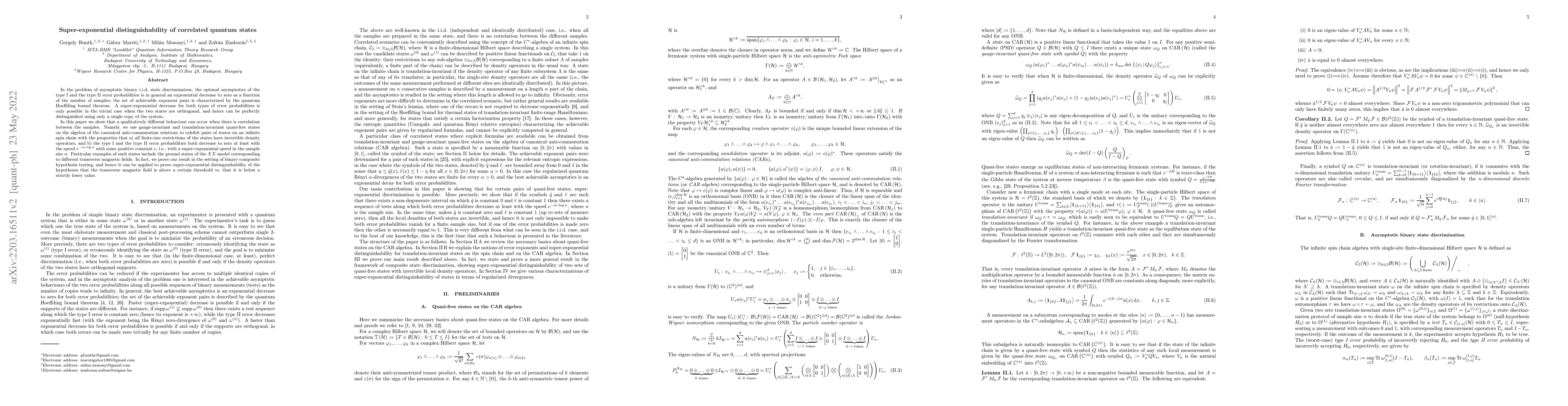 Thumbnail for Super-exponential distinguishability of correlated quantum states