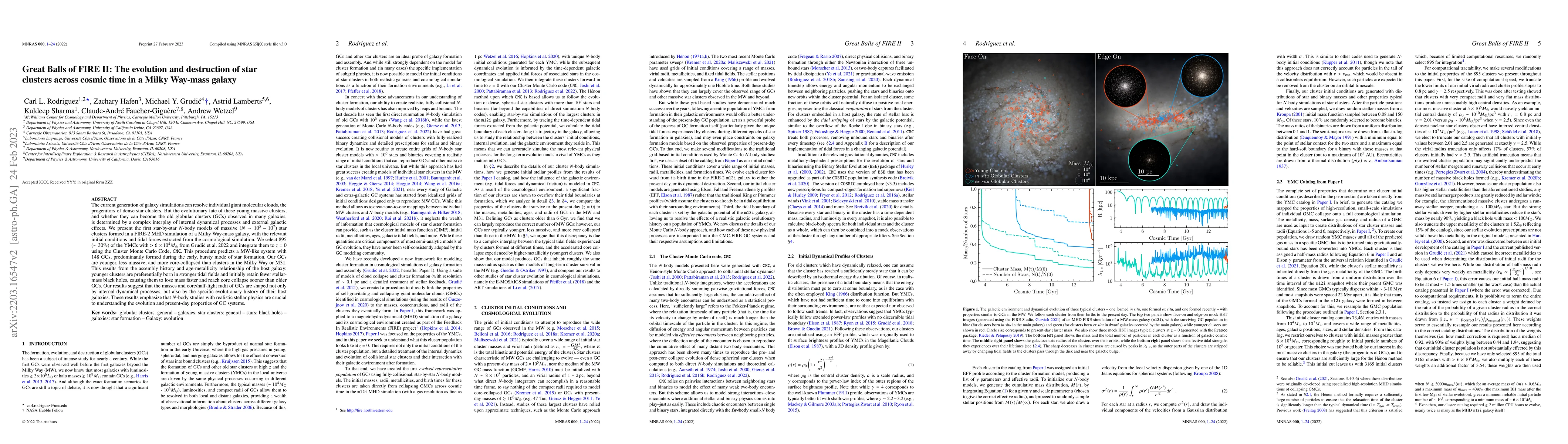 Thumbnail for Great Balls of FIRE II: The evolution and destruction of star clusters
  across cosmic time in a Milky Way-mass galaxy
