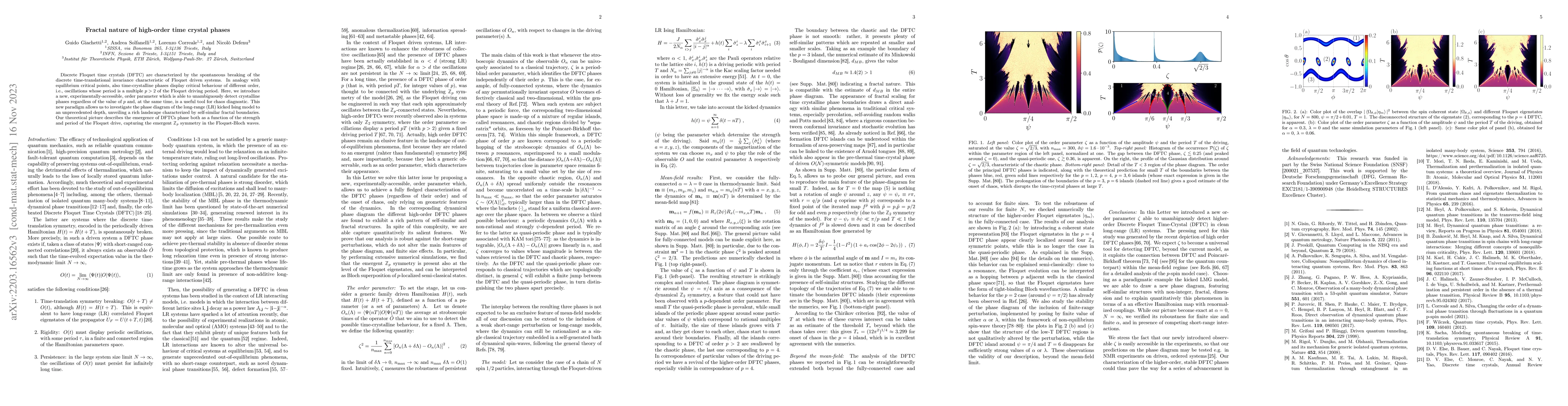Thumbnail for Fractal nature of high-order time crystal phases