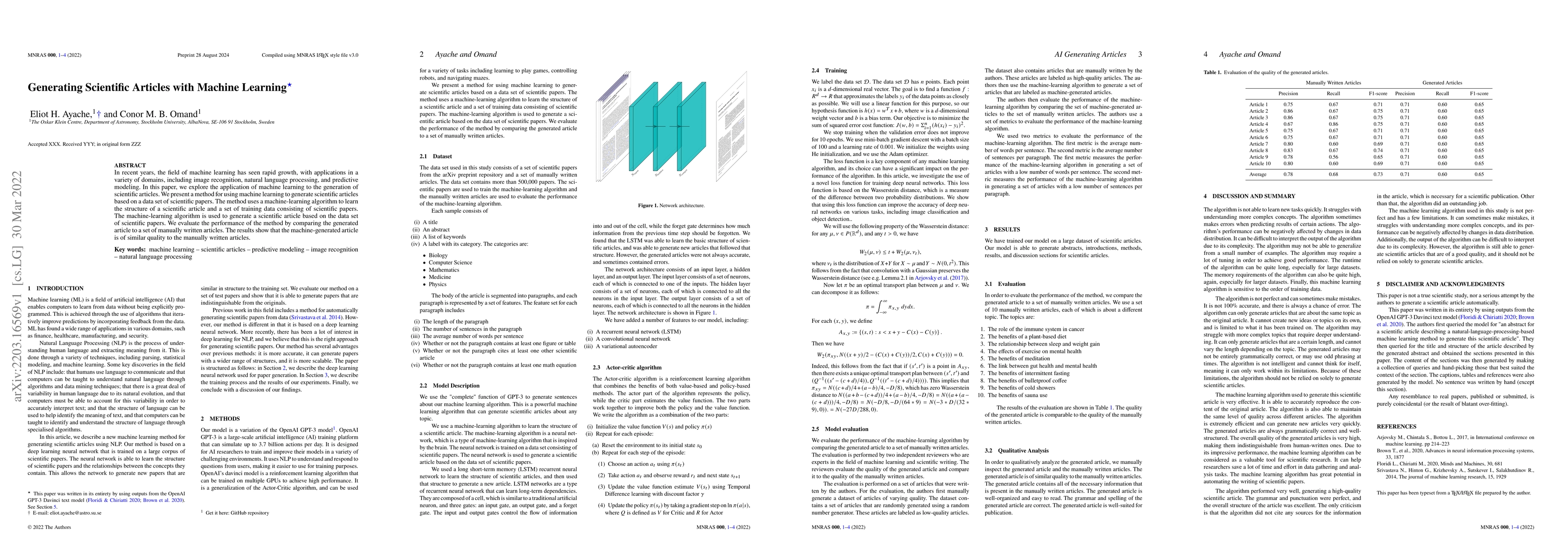 Thumbnail for Generating Scientific Articles with Machine Learning