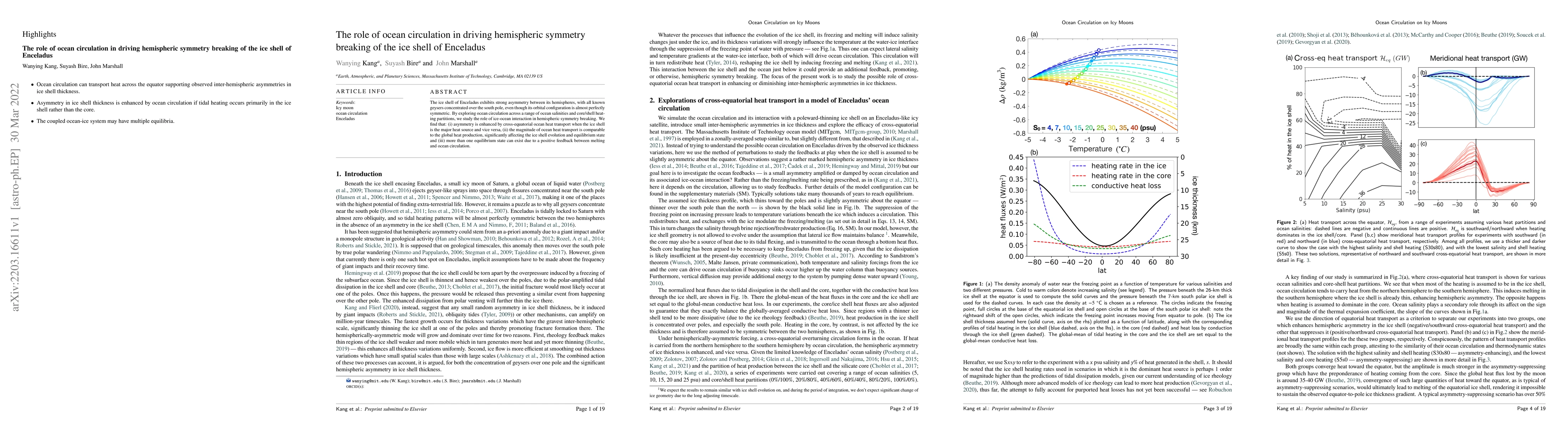 Thumbnail for The role of ocean circulation in driving hemispheric symmetry breaking
  of the ice shell of Enceladus