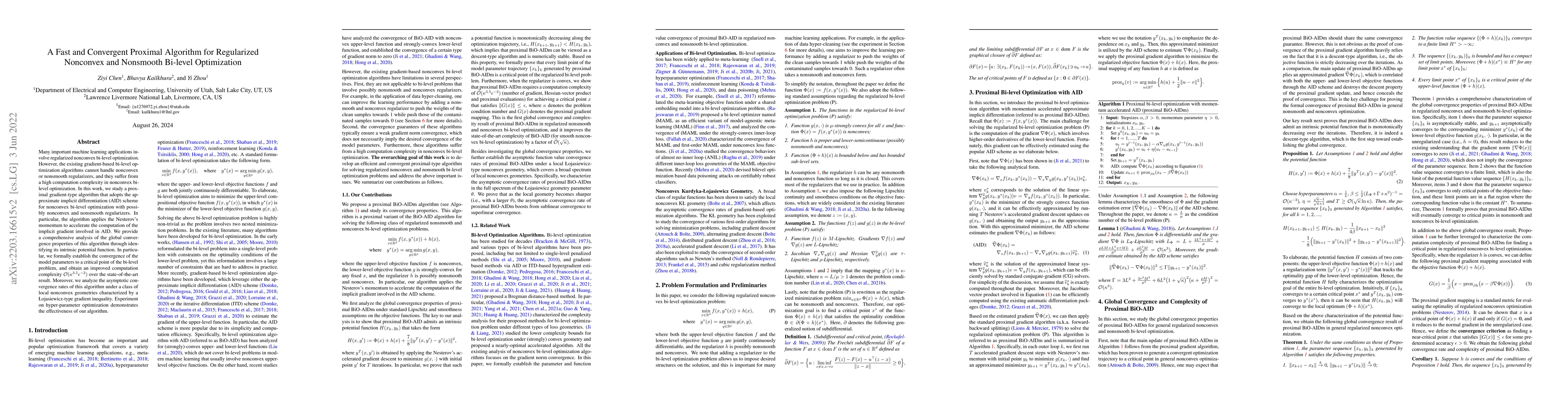 Thumbnail for A Fast and Convergent Proximal Algorithm for Regularized Nonconvex and
  Nonsmooth Bi-level Optimization