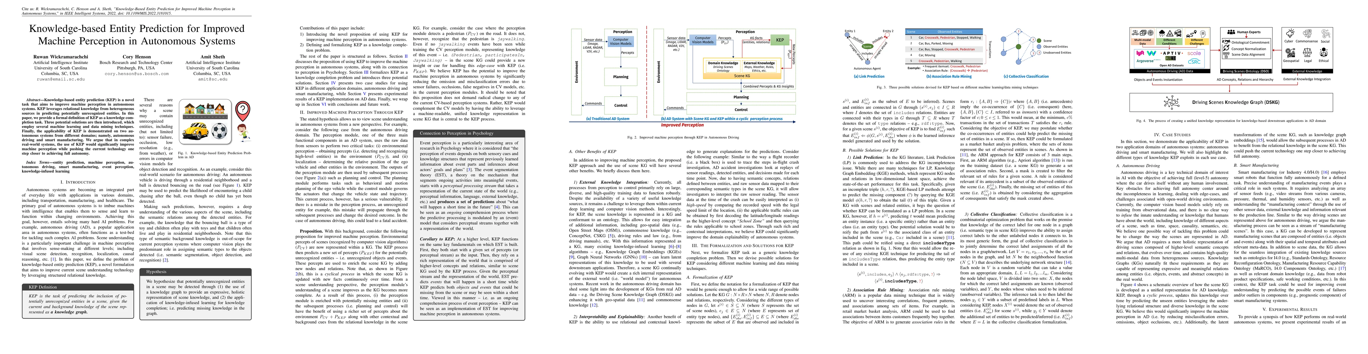 Thumbnail for Knowledge-based Entity Prediction for Improved Machine Perception in
  Autonomous Systems
