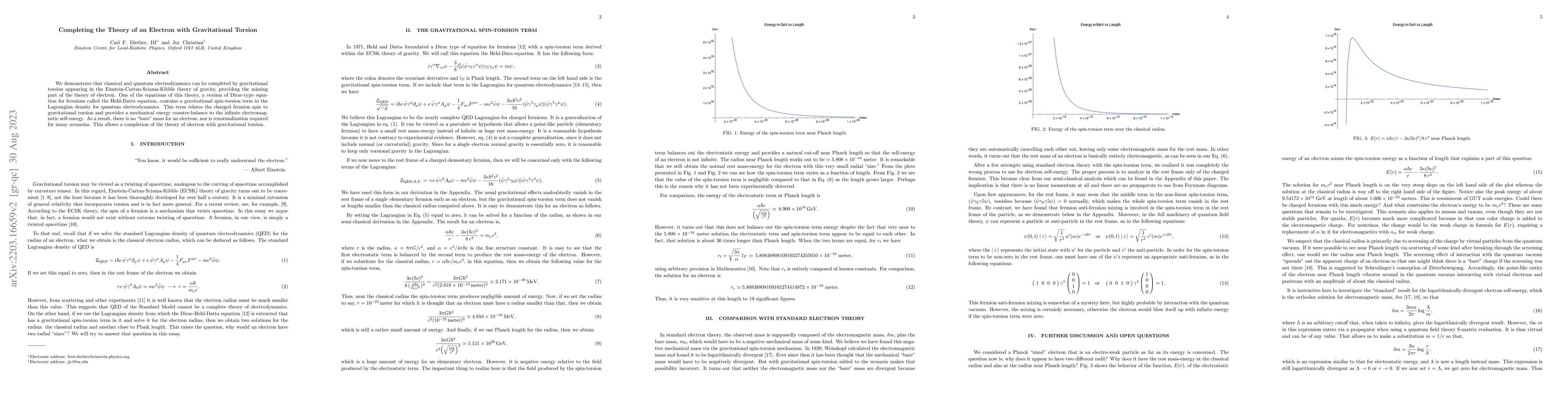 Thumbnail for Completing the Theory of Electron with Gravitational Torsion