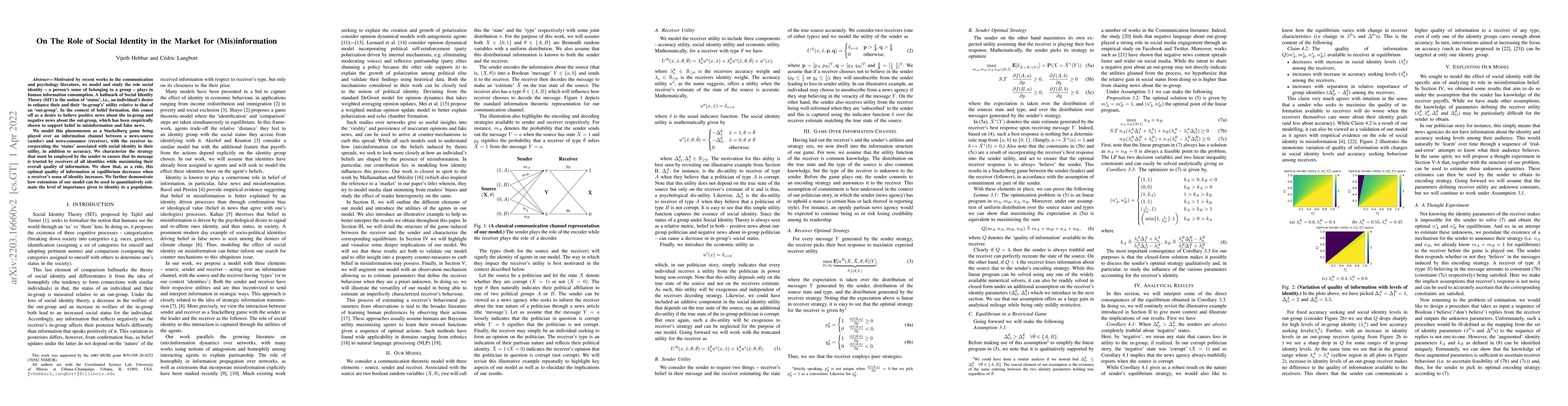 Thumbnail for On The Role of Social Identity in the Market for (Mis)information