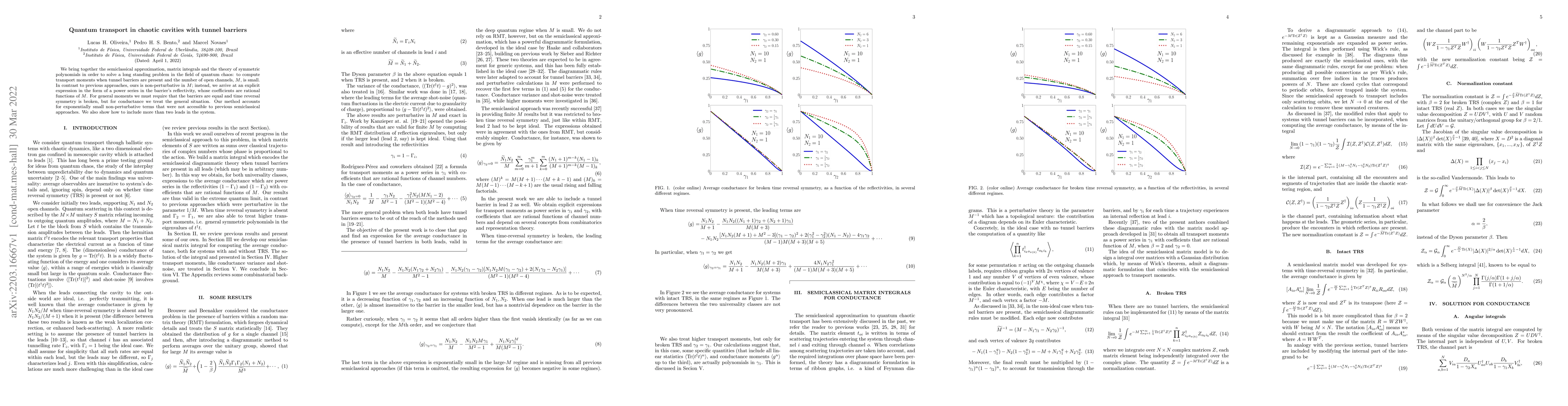 Thumbnail for Quantum transport in chaotic cavities with tunnel barriers