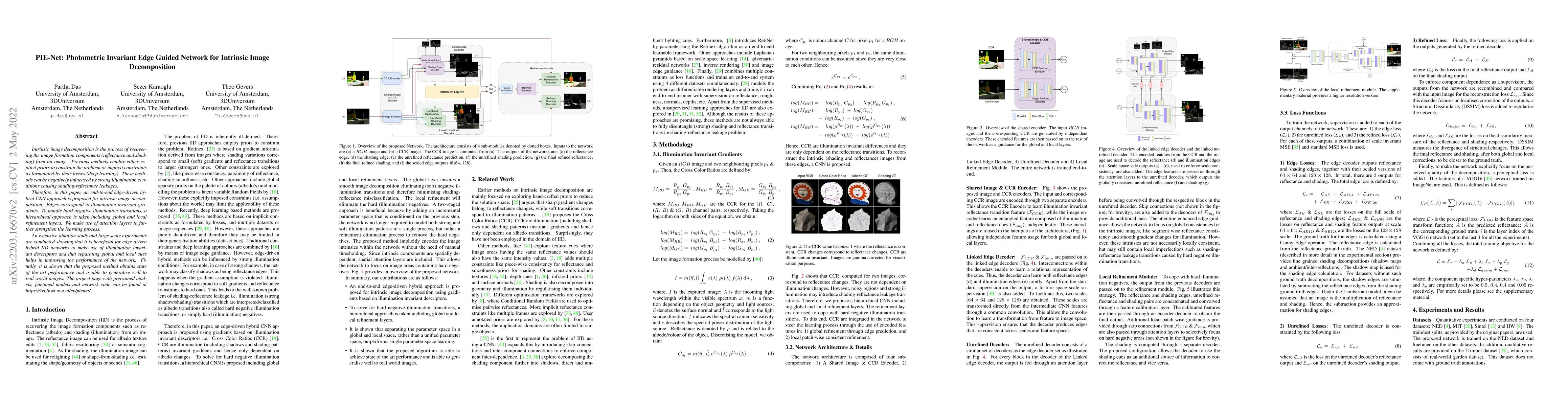 Thumbnail for PIE-Net: Photometric Invariant Edge Guided Network for Intrinsic Image
  Decomposition
