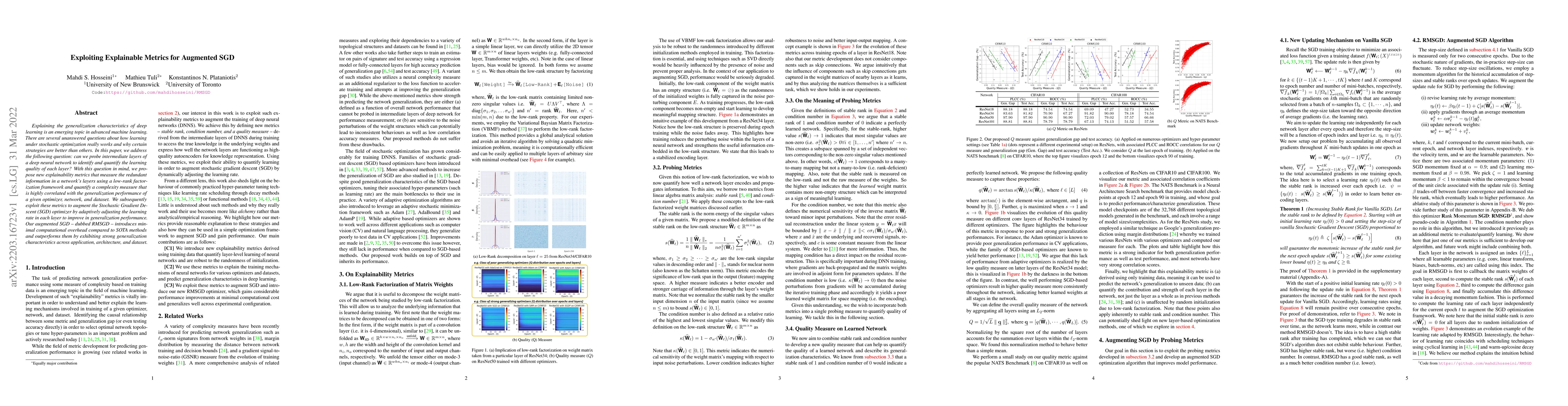 Thumbnail for Exploiting Explainable Metrics for Augmented SGD