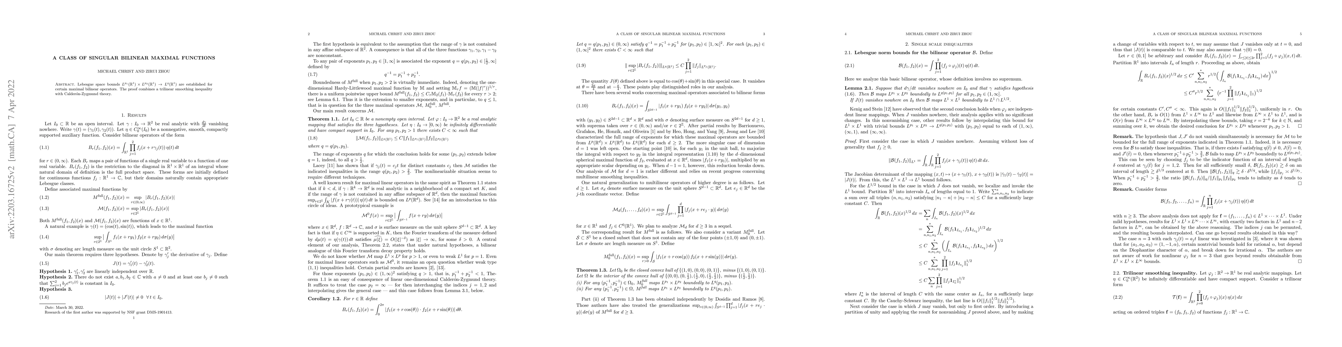 Thumbnail for A class of singular bilinear maximal functions