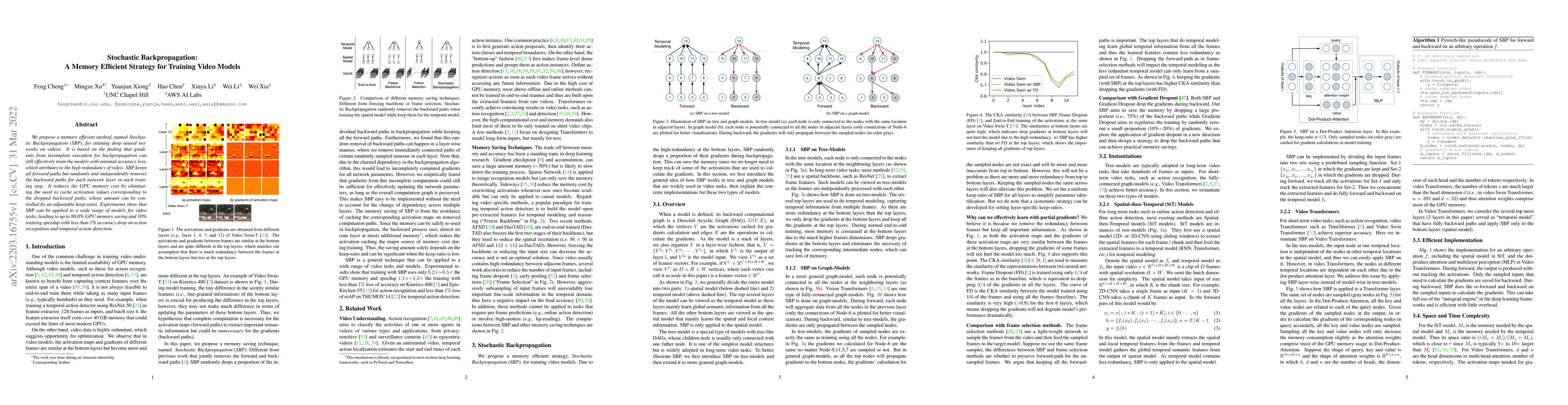 Thumbnail for Stochastic Backpropagation: A Memory Efficient Strategy for Training
  Video Models