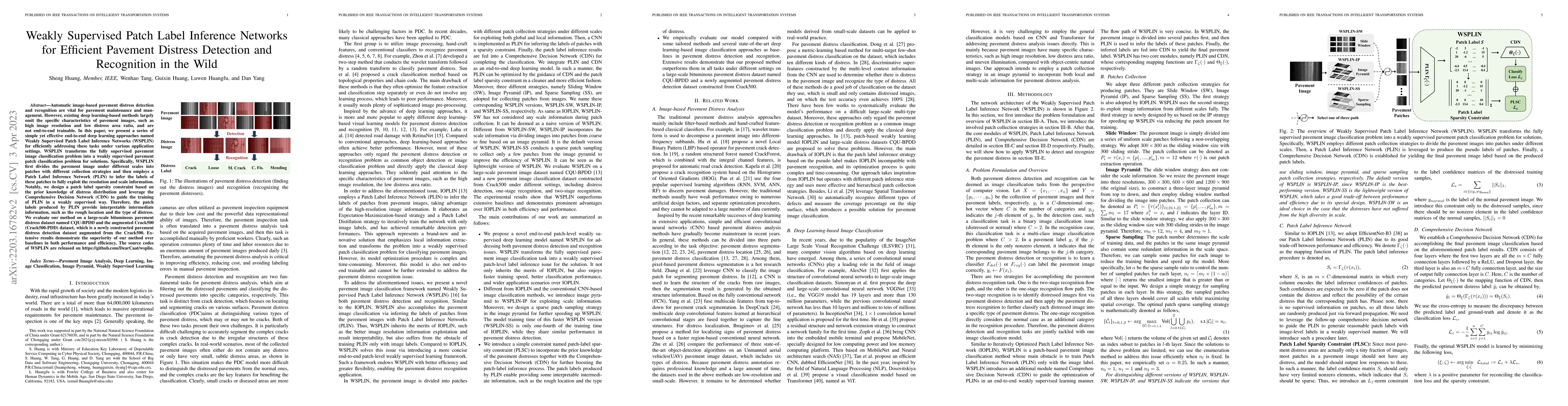 Thumbnail for Weakly Supervised Patch Label Inference Networks for Efficient Pavement
  Distress Detection and Recognition in the Wild